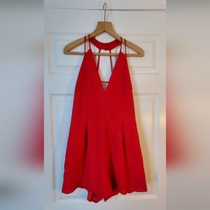 Scarlet red romper